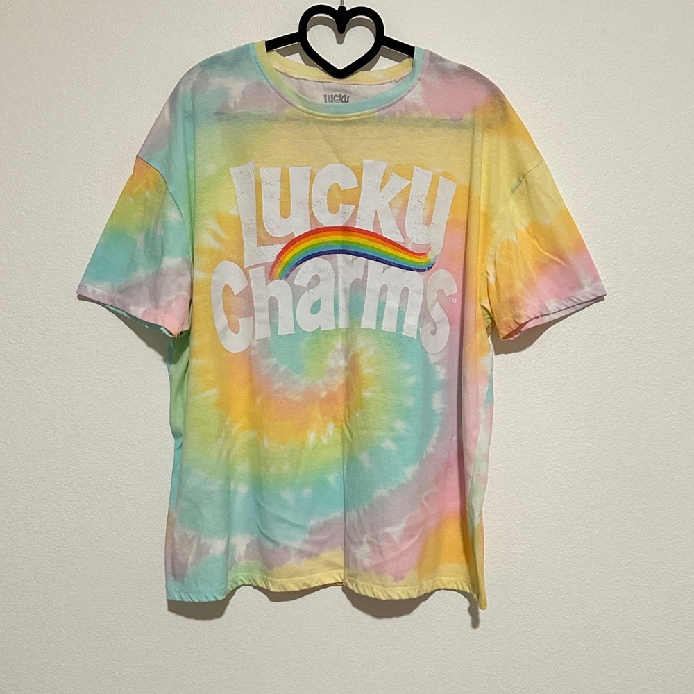 Lucky Charms Multicolor Tie-Dye Graphic Tee Size M